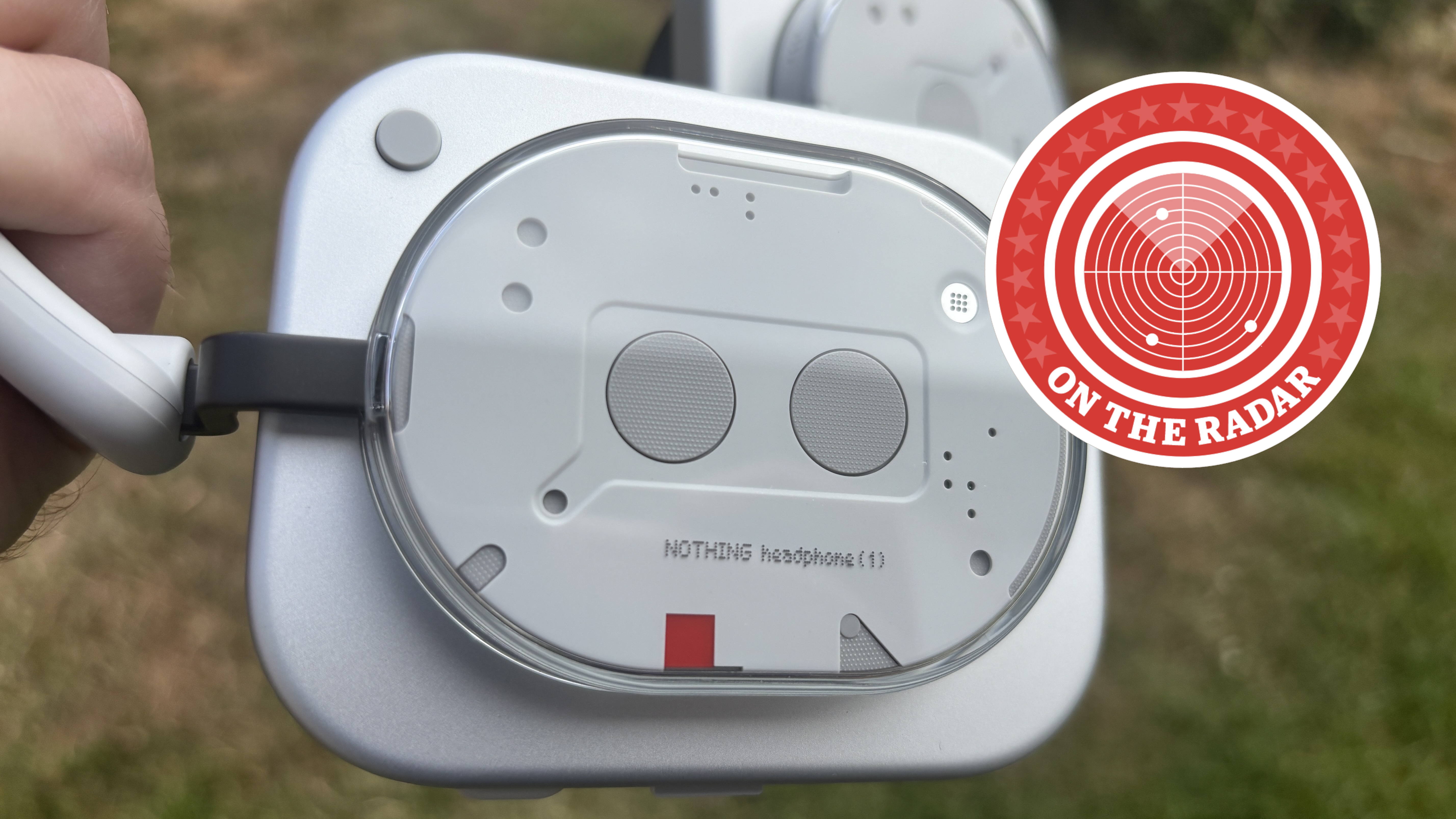 Nothing Headphone (1) with On The Radar logo on the left