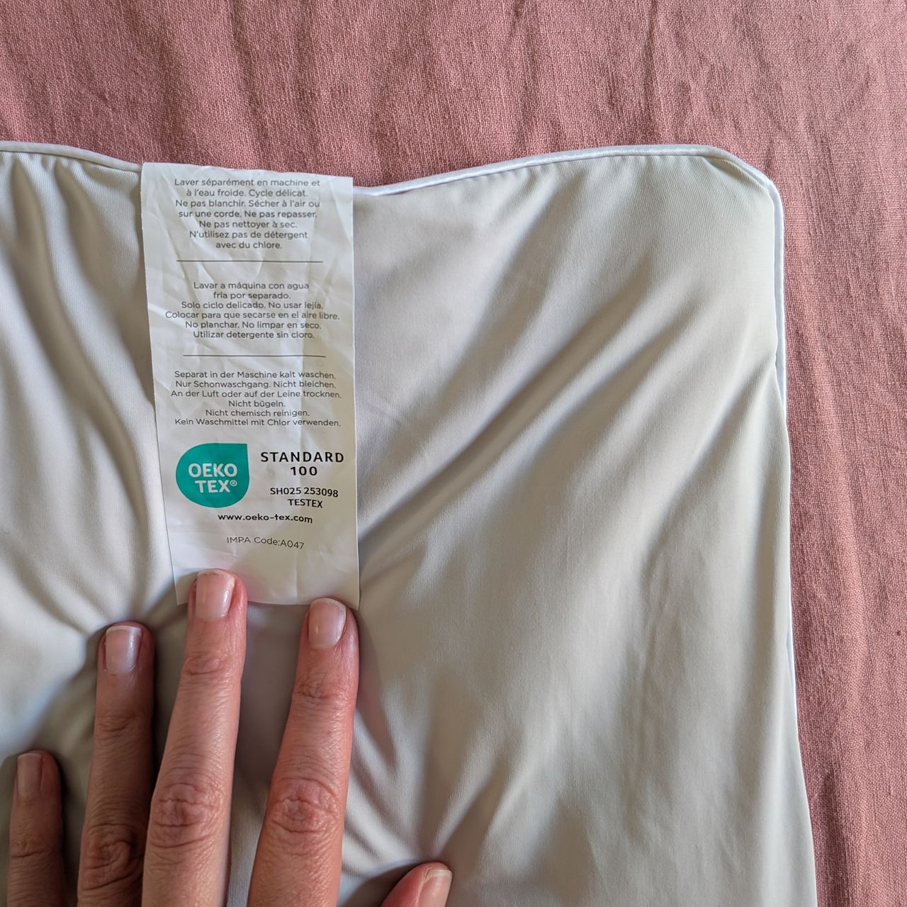 Bedsure cooling blanket being tested