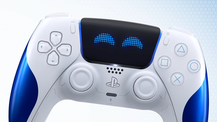 A close up of the Astro Bot Joyful DualSense