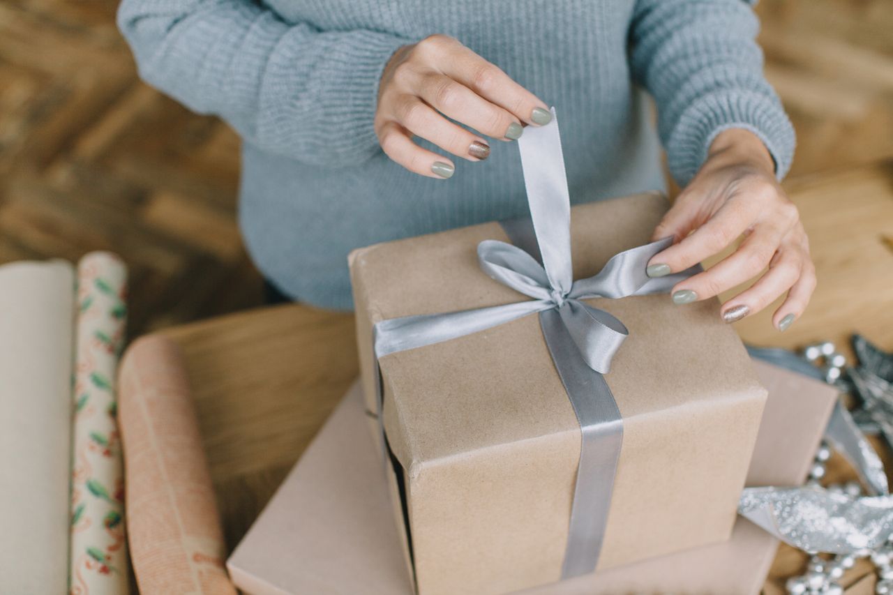 Care packages for friends: A woman opens a care package