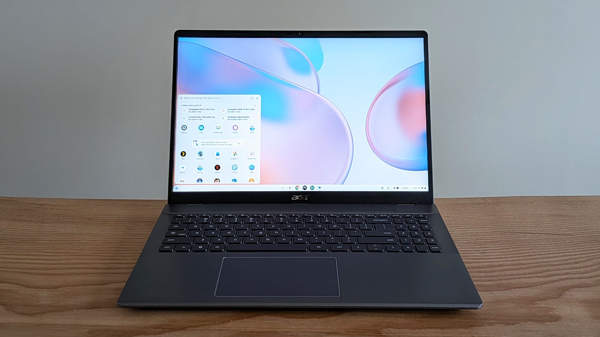 Acer Chromebook Plus 516 from the front