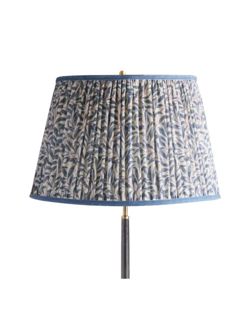 Straight Empire Shade in Indigo Willow Bough Linen
