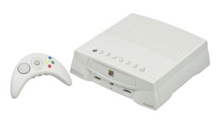 The Pippin Atmark Console Set and Applejack controller on white background