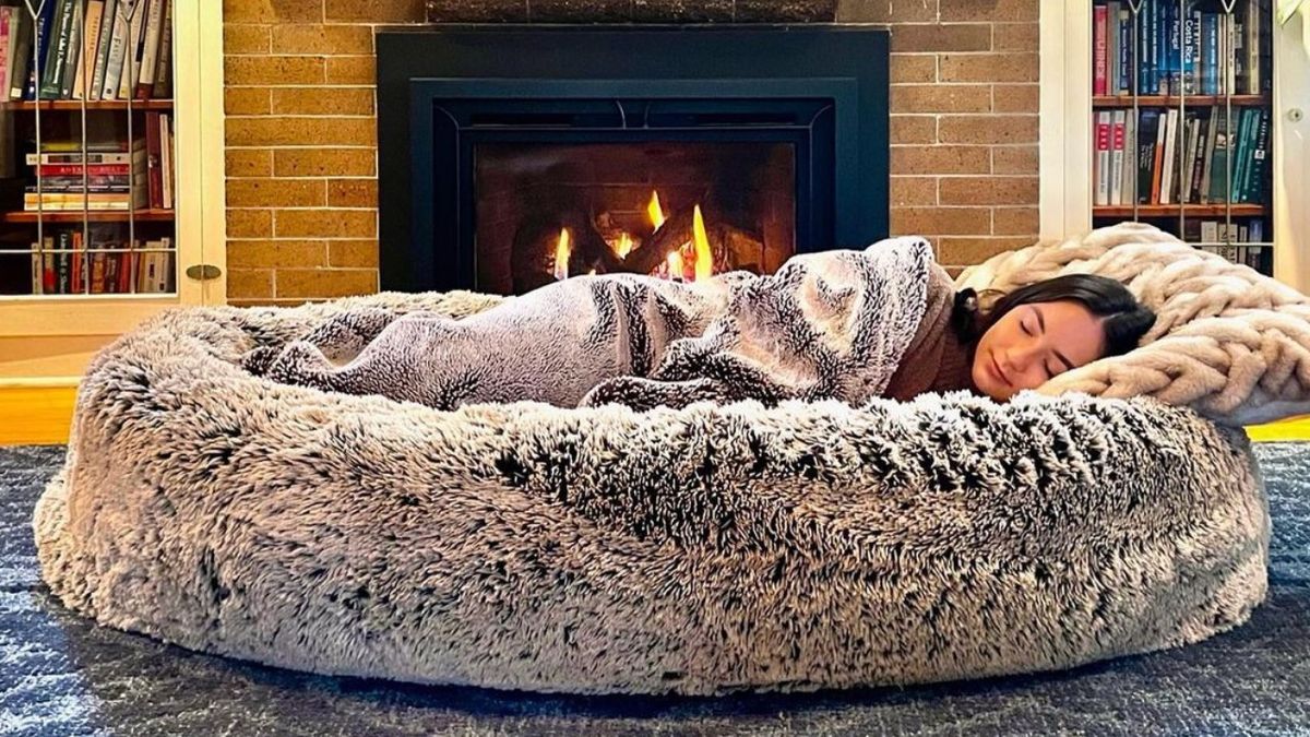 Giant human-sized dog bed allows pet parents to nap alongside