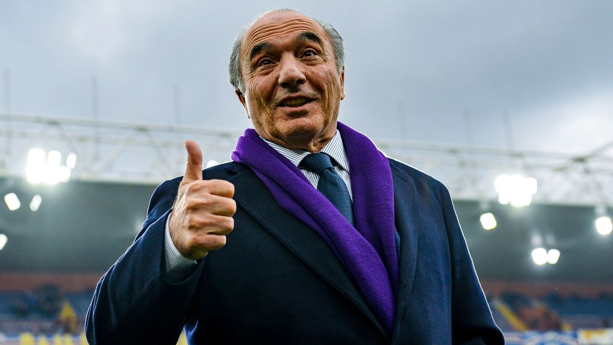 ACF Fiorentina President Rocco Commisso during the Serie A match between UC Sampdoria and ACF Fiorentina at Stadio Luigi Ferraris on February 16, 2020 in Genoa, Italy.