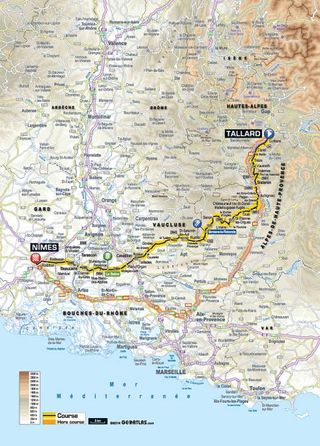 Map for the 2014 Tour de France stage 15