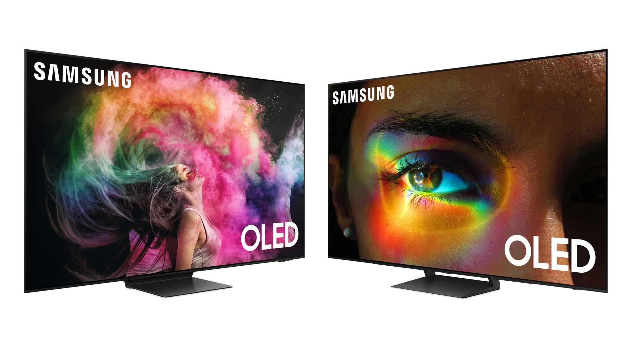 Televisores OLED Samsung 2023 con fondo blanco