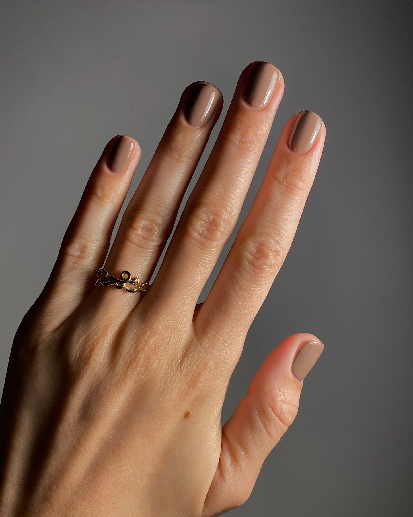 Photo of creamy mocha nails