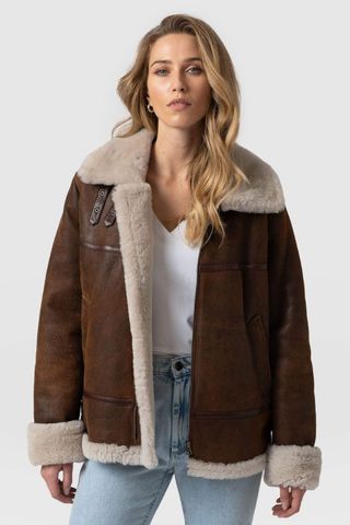 Saint+Sofia Amelia Aviator Jacket