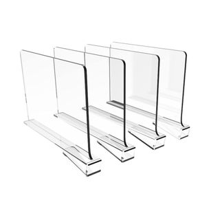 Clear shelf dividers