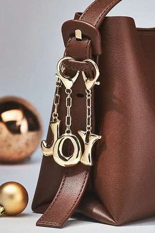 Bubble Letter Monogram Bag Charm