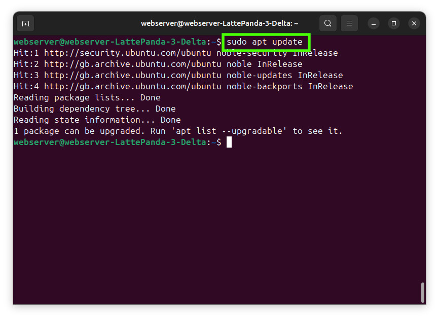 Linux web server