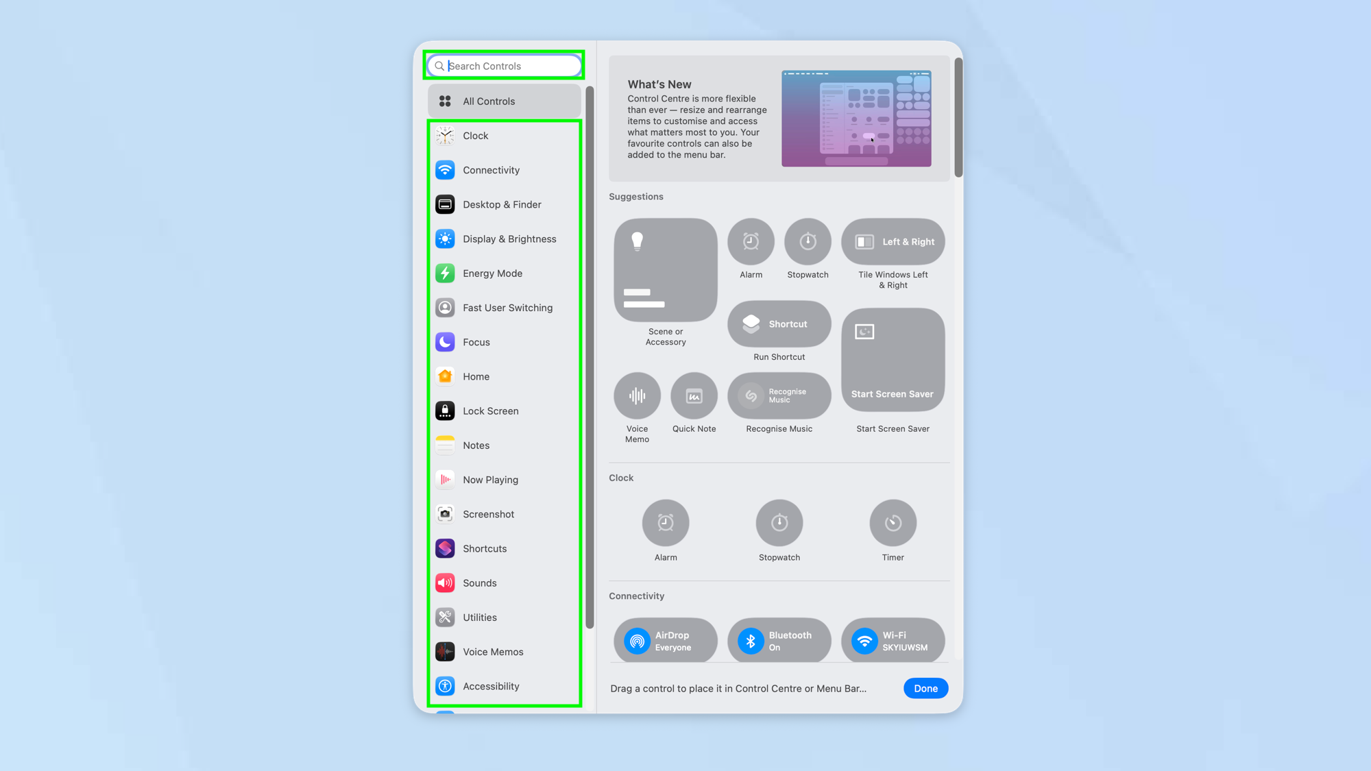 How to customize the Control Center in macOS Tahoe