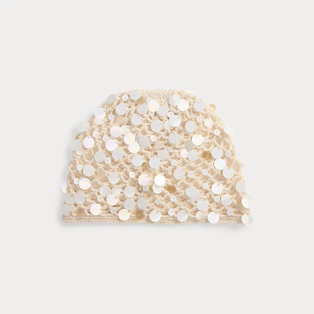 Sequined Crochet Beanie