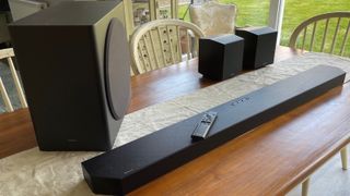 Samsung HW-Q930B soundbar on a table