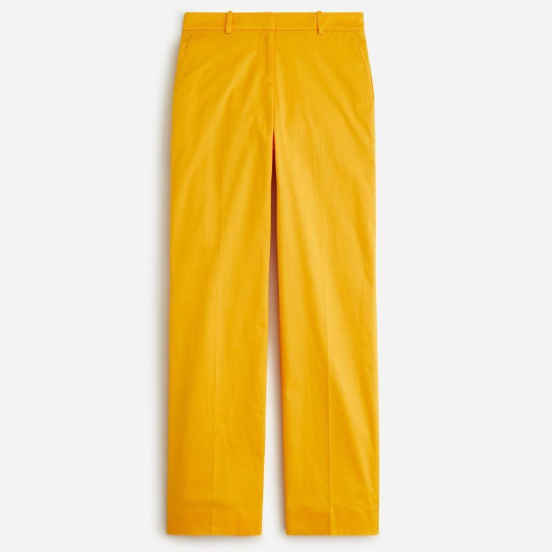 j crew Full-length Sydney wide-leg pant in lightweight chino in mustard yellow