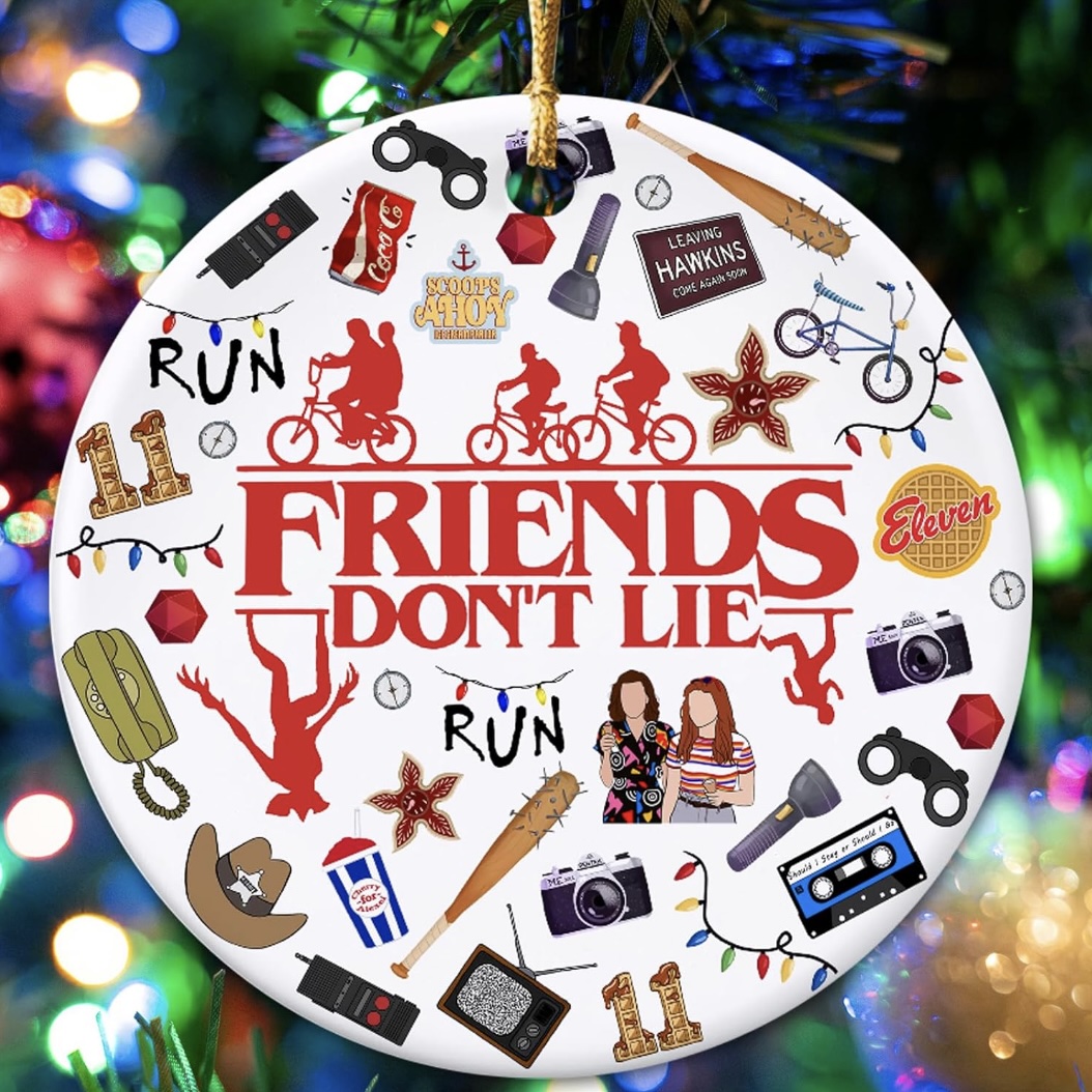 Stranger Things Christmas ornament &amp;quot;Friends Don't Lie&amp;quot;