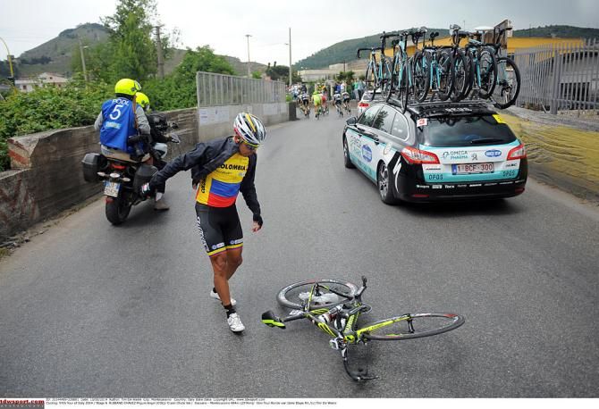 Miguel Angel Rubiano Chavez after a crash