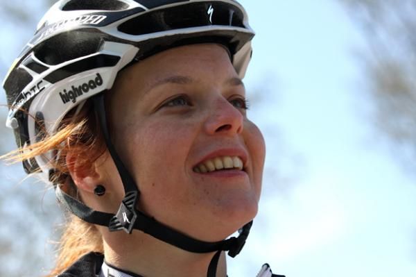 A happy Adrie Visser (HTC Highroad Women)