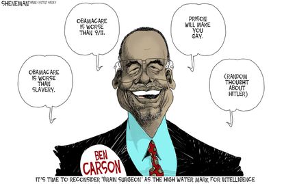 Political cartoon U.S. Ben Carson 2016 Surgeon
