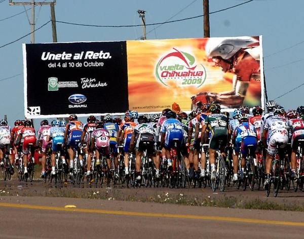 The peloton in action during stage two.