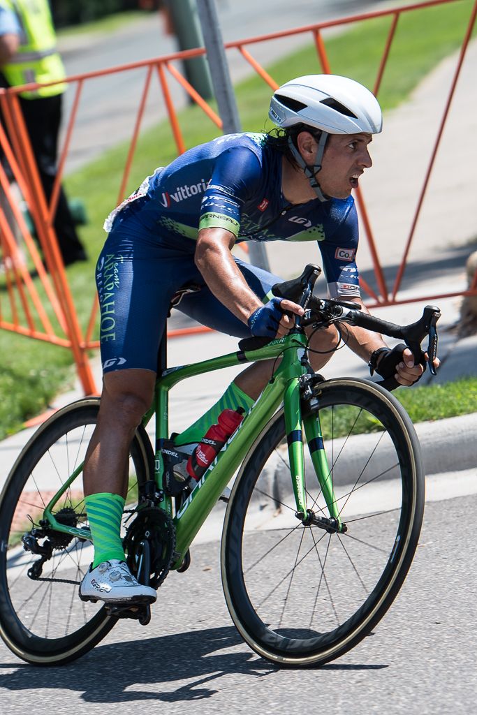Julio Padilla (Team Arapahoe Resources) launched a solo break away to take points to protect his teammates climbing jersey and ended up off the front for a good portion of the race.