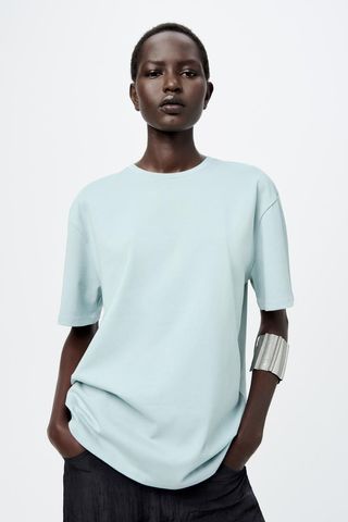 Zara, Oversized Cotton T-Shirt