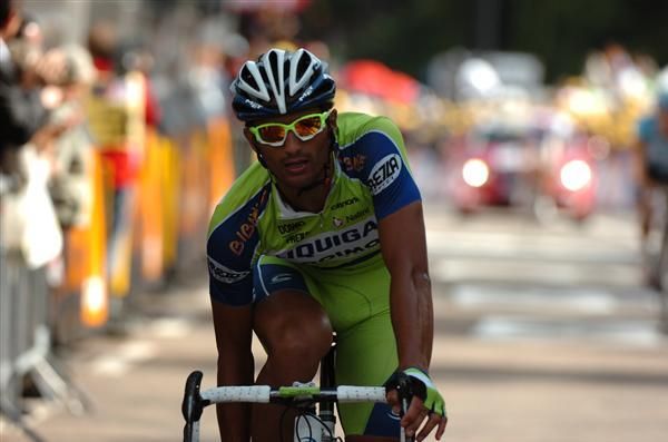 Daniele Bennati (Liquigas) was one of the fastest finishers in the breakaway but could do nothing about Ivanov's winning attack