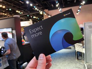 Microsoft Edge logo on card