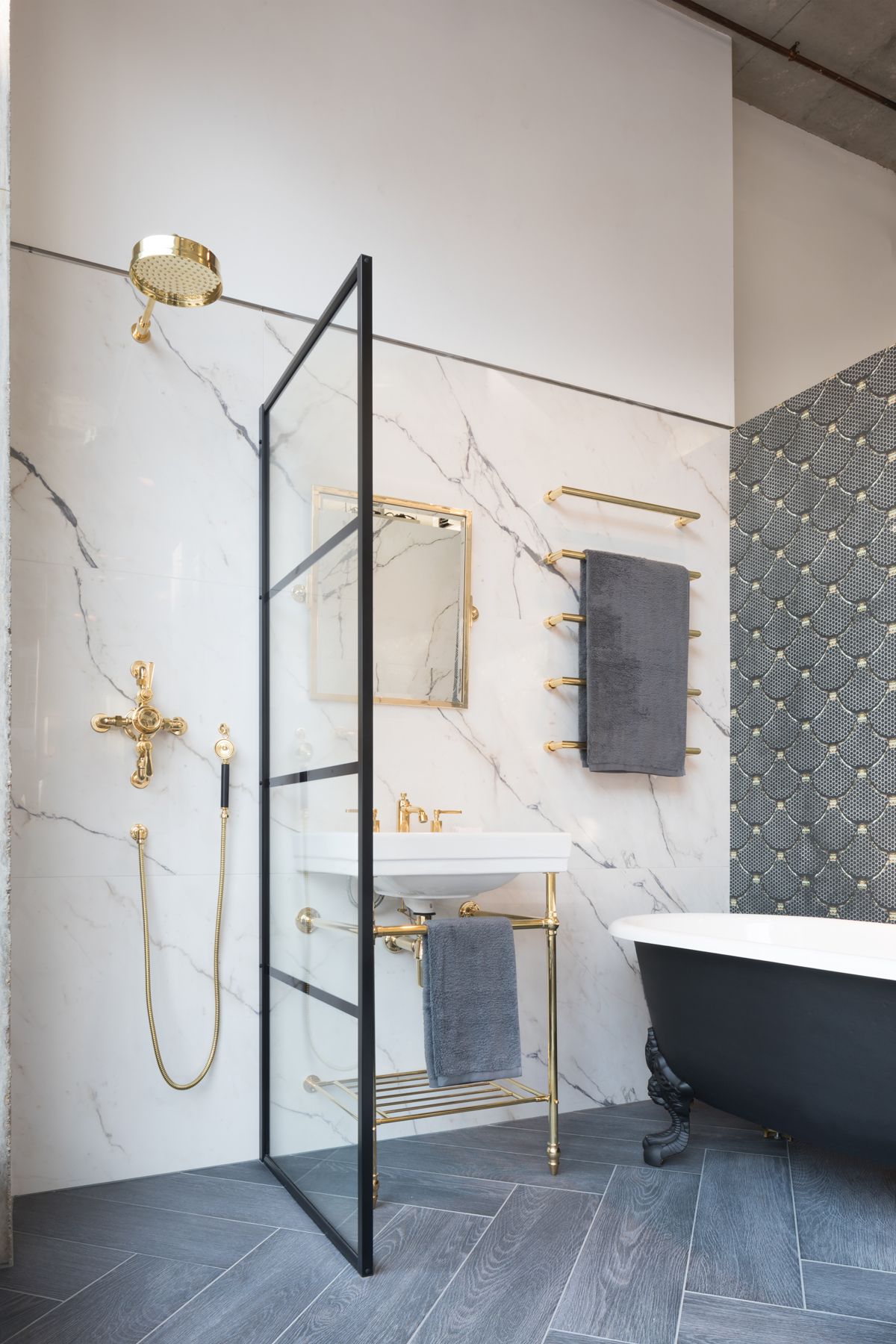 Crittall shower screens the urban style steps into the shower