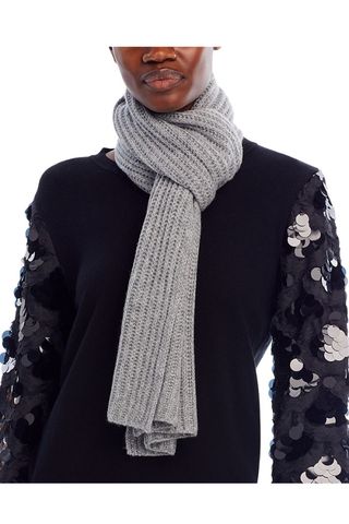 C by Bloomingdale's Cashmere Rib Knit Scarf 