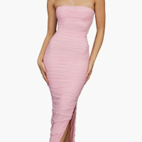 House of CB Sofia Strapless Ruched Gown