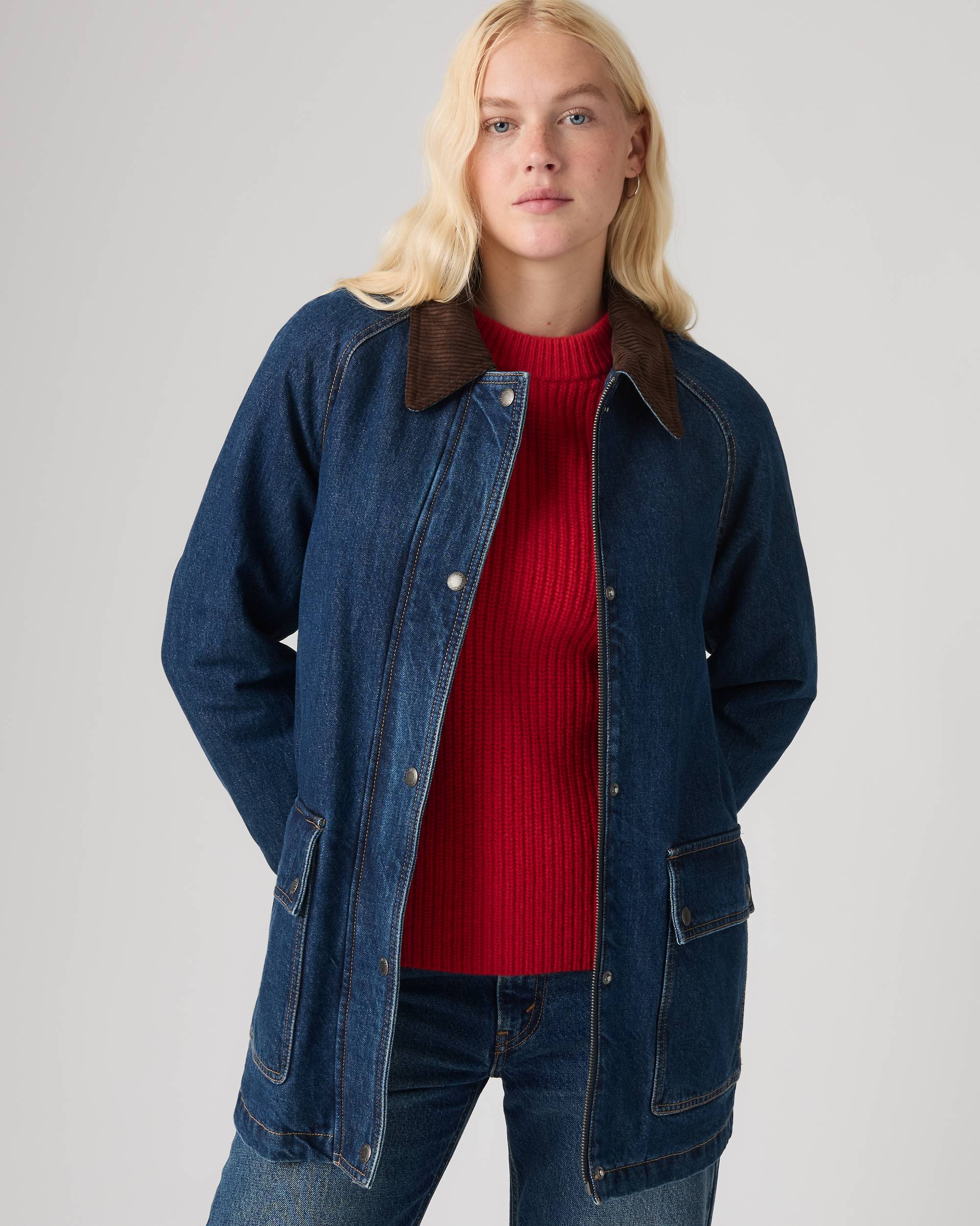 Levi Strauss &amp;amp; Co., Midweight Barn Jacket With Snap Closure