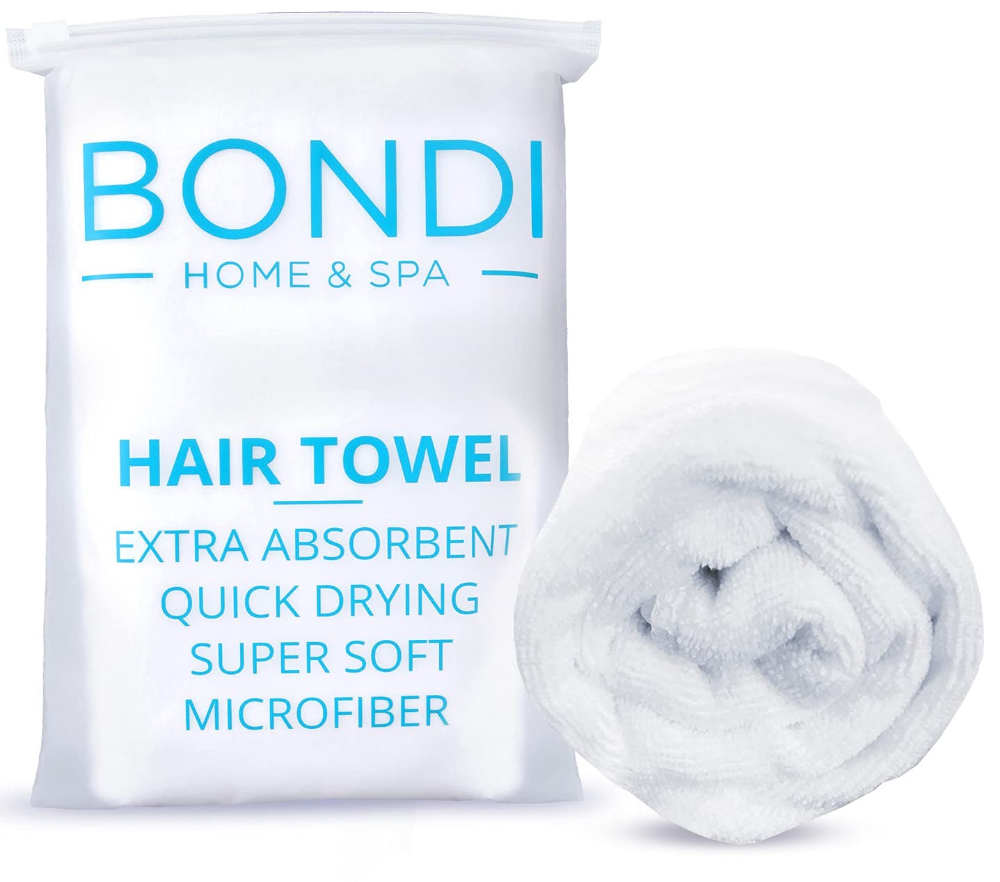 BONDI HOME & SPA, Microfiber Hair Towel 