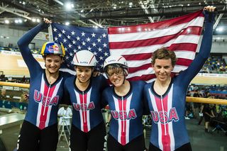 USA women's Team Pursuit squad on track to defend world title in Apeldoorn