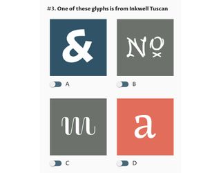 Typography quiz: Glorious Glyphs
