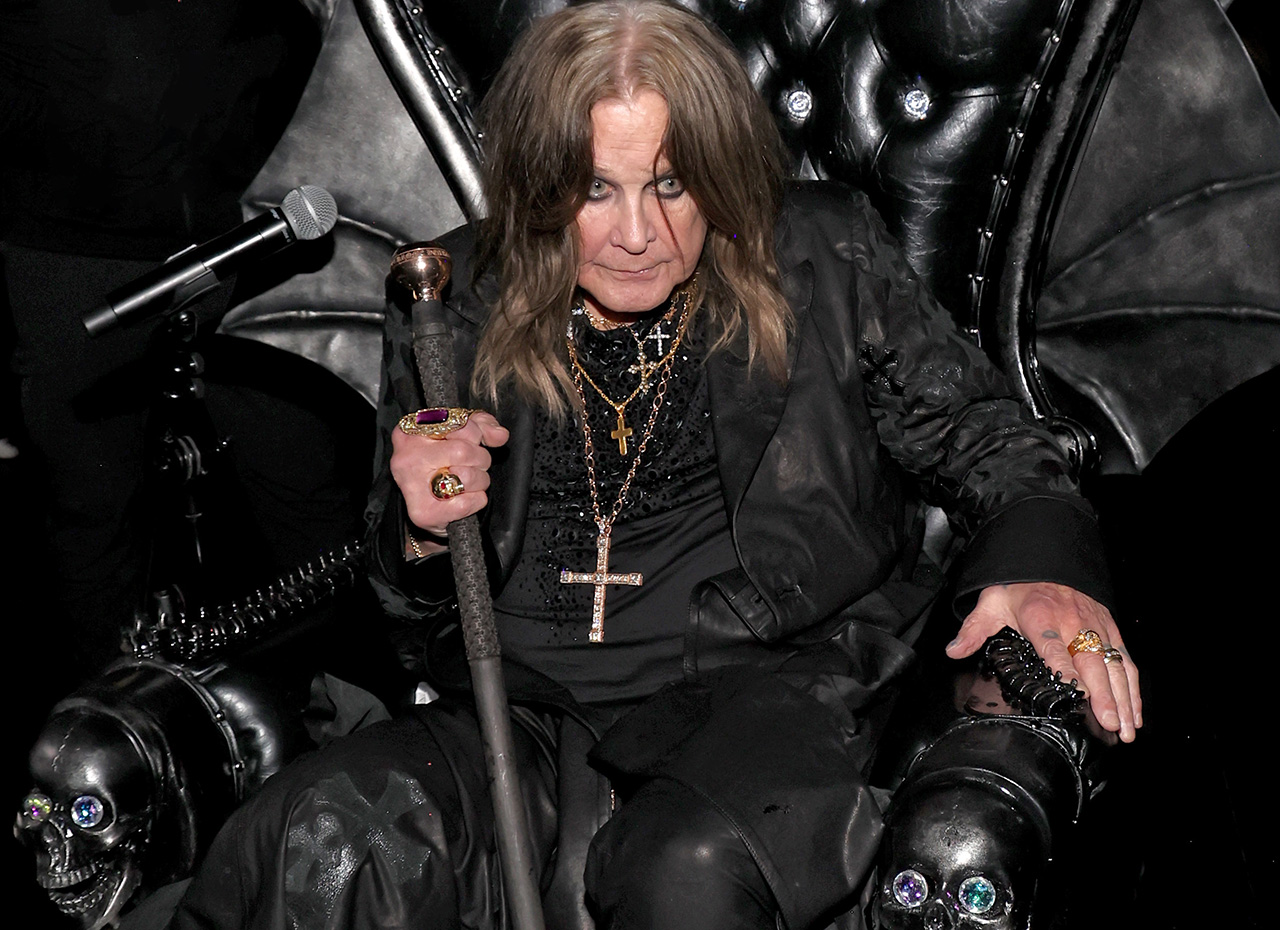 Ozzy Osbourne during the 2024 Rock &amp;amp; Roll Hall Of Fame Induction Ceremony streaming on Disney+ at Rocket Mortgage Fieldhouse on October 19, 2024 in Cleveland, Ohio.