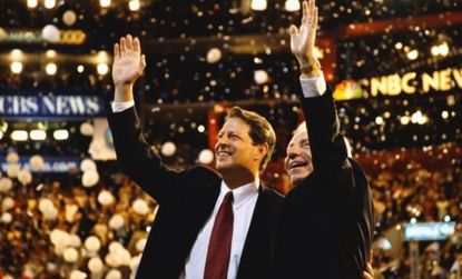 What if Al Gore, show here with V.P. nominee Joseph Lieberman in 2000, had become a two-term president?