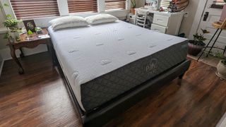 Puffy Lux Hybrid mattress in a bedroom