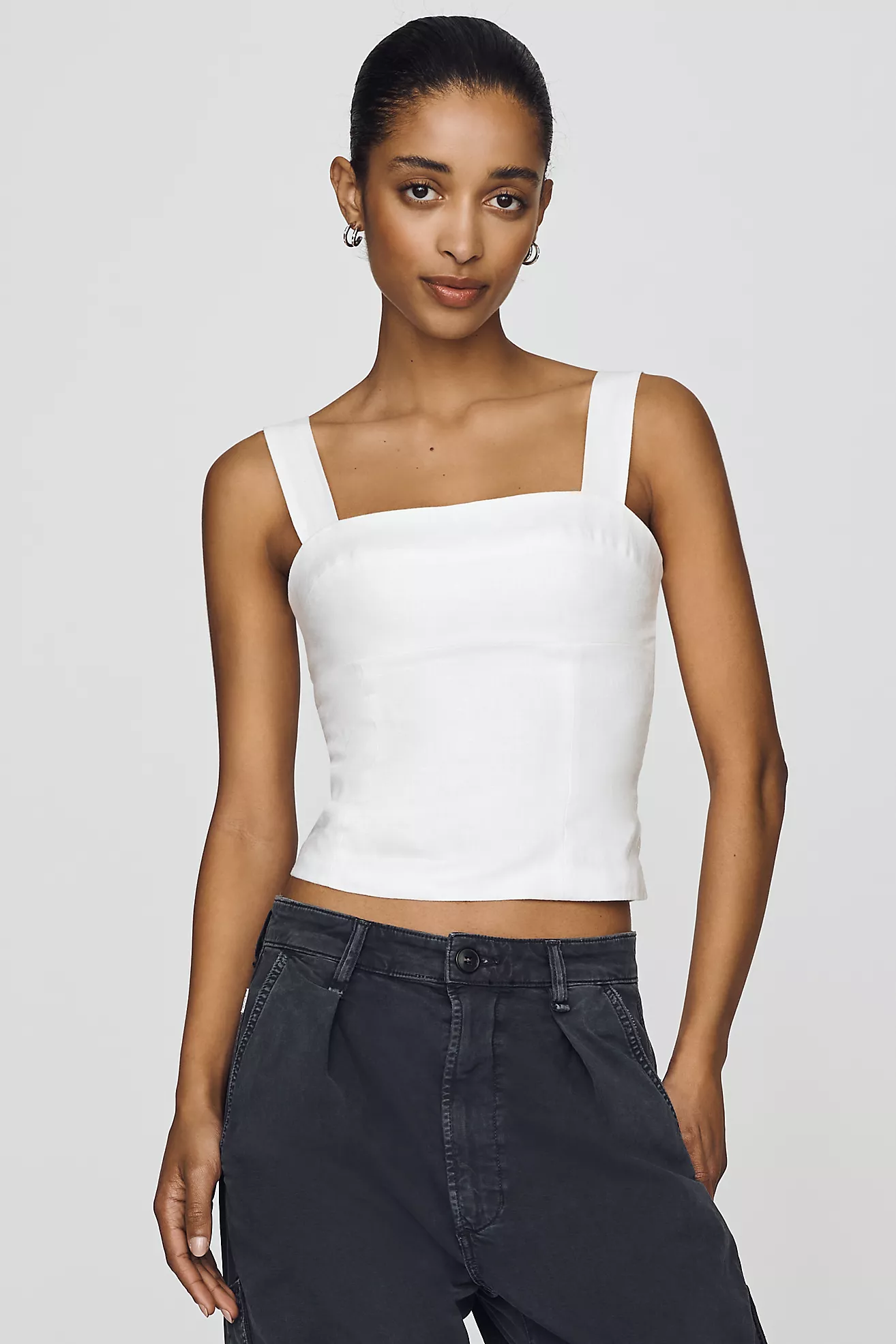 Reformation Darci 100% Linen Top
