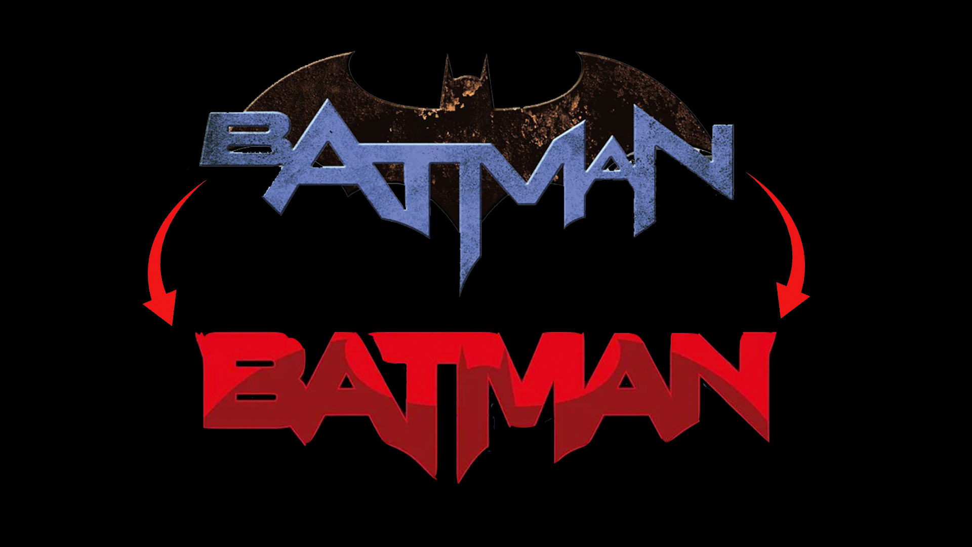 A comparison between the two Batman logos