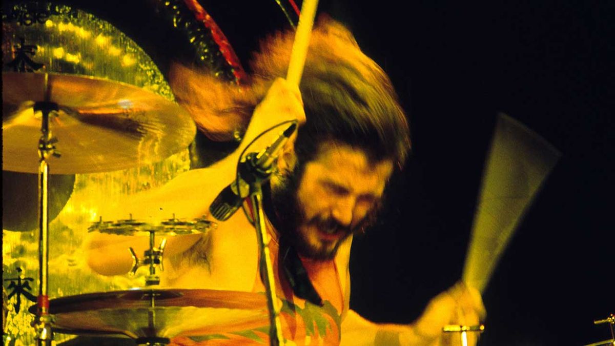 John Bonham onstage in Los Angeles, 1973