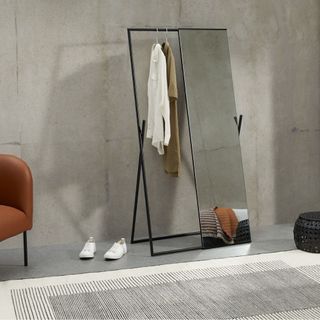 MADE Hugin Freestanding Mirror and Clothes Rail