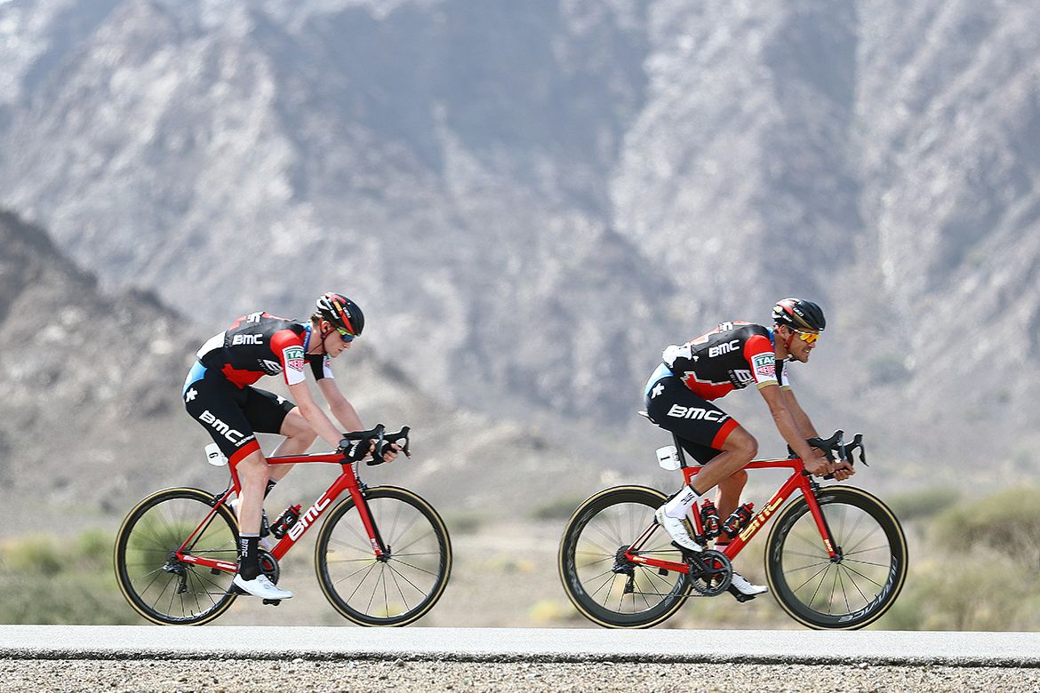 Nathan Van Hooydonck and Greg Van Avermaet (BMC).