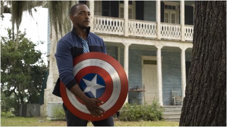 Anthony Mackie as Sam Wilson in The Falcon and the Winter Soldier