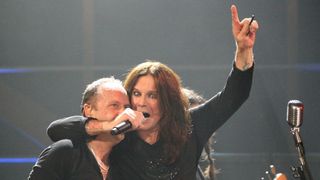 Lars and Ozzy at the 25th Anniversary Rock & Roll Hall of Fame Concert in 2009