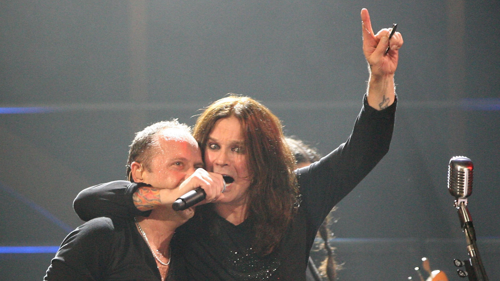 Lars and Ozzy at the 25th Anniversary Rock &amp; Roll Hall of Fame Concert in 2009