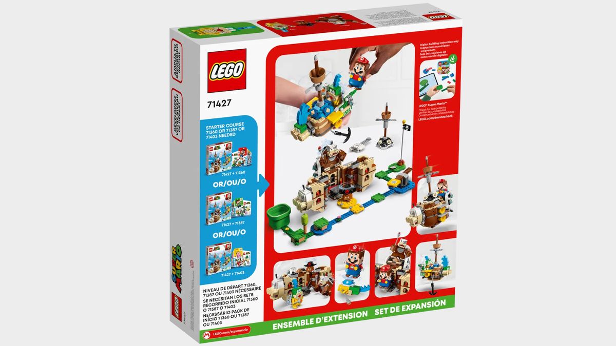 Lego Larry's and Morton's Airship box back on a plain background