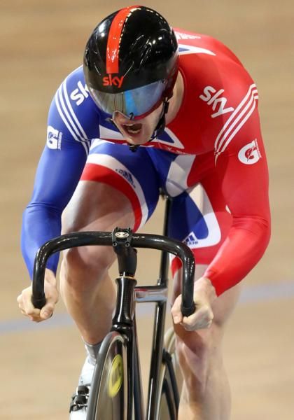 Jason Kenny (GBr) finished third in sprint qualifying ahead of Gregory Bauge