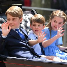 Prince George, Prince Louis and Princess Charlotte attend the 2022 Trooping The Colour